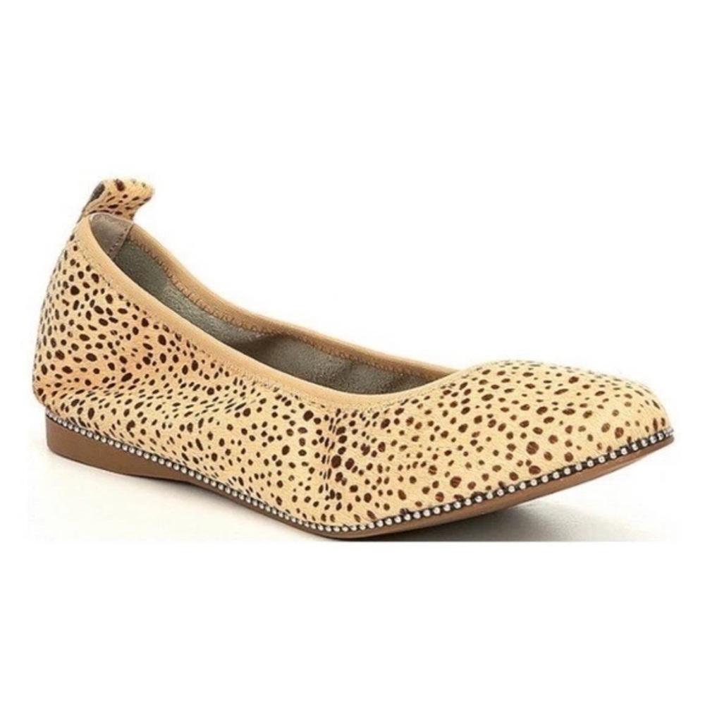 Chelsea & Violet Ruby leopard print calf hair leather ballet flats